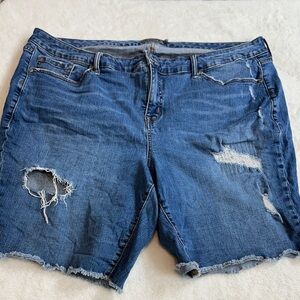 Torrid Distressed Jean Shorts